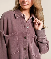 All Day Knit Washed Shacket