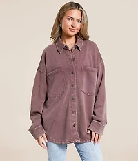 All Day Knit Washed Shacket