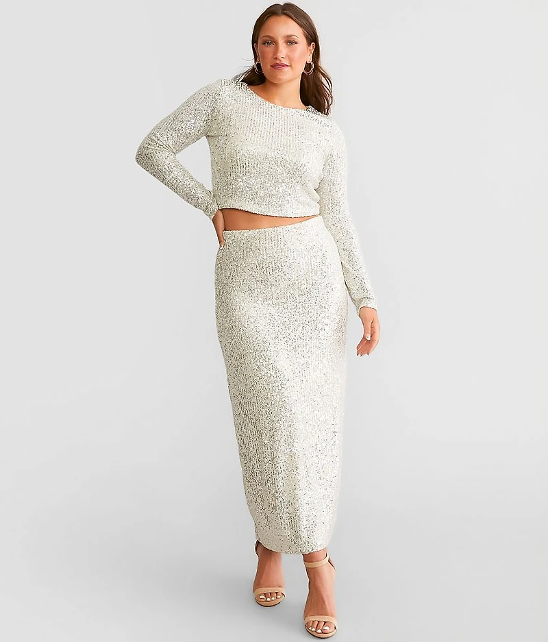 Saturn Sequin Maxi Skirt