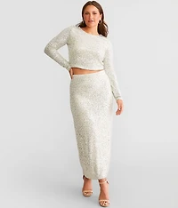 Saturn Sequin Maxi Skirt