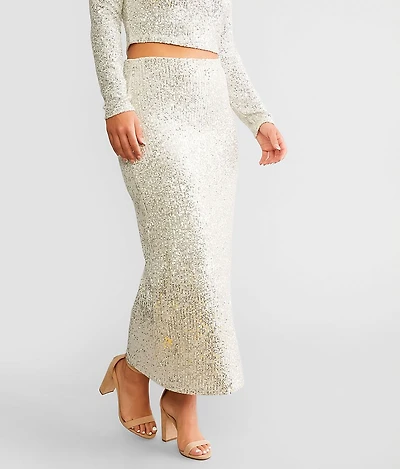 Saturn Sequin Maxi Skirt