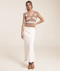 Europa Sheen Midi Skirt
