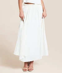 Nicoline Crinkle Satin Midi Skirt