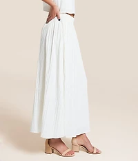 Nicoline Crinkle Satin Midi Skirt