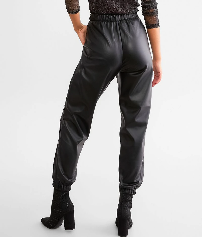 Lenora Faux Leather Jogger