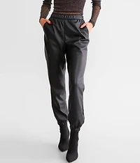 Lenora Faux Leather Jogger