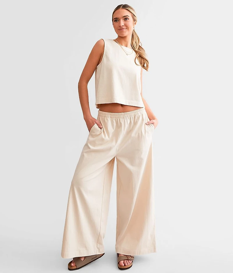 Scout Jersey Wide Leg Cropped Pant