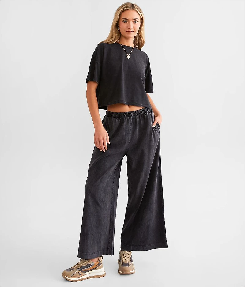 Scout Jersey Wide Leg Cropped Pant