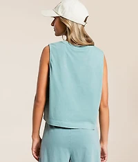 Sloane Jersey Cropped Muscle Tank Top