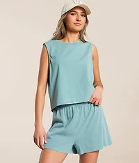 Sloane Jersey Cropped Muscle Tank Top
