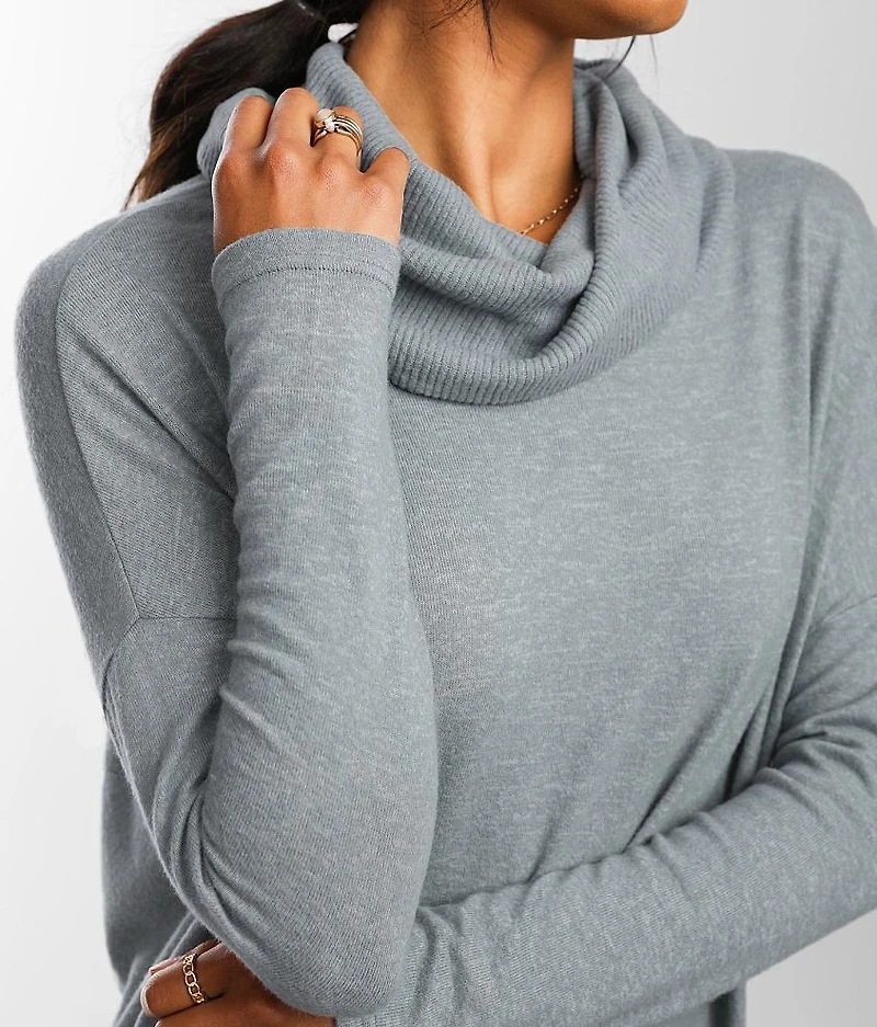 Cora Marled Cowl Neck Pullover
