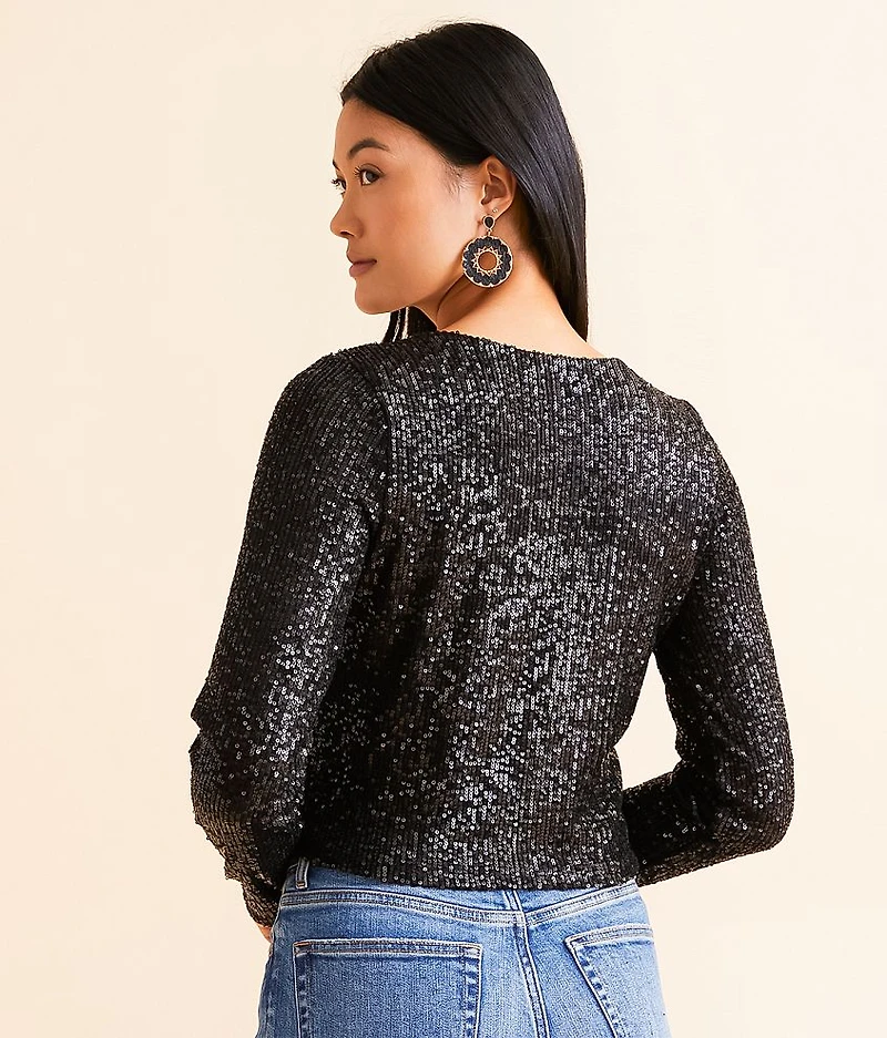 Aurora Sequin Cropped Top