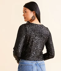 Aurora Sequin Cropped Top