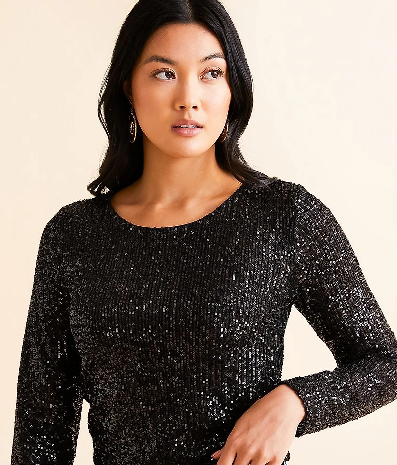 Aurora Sequin Cropped Top