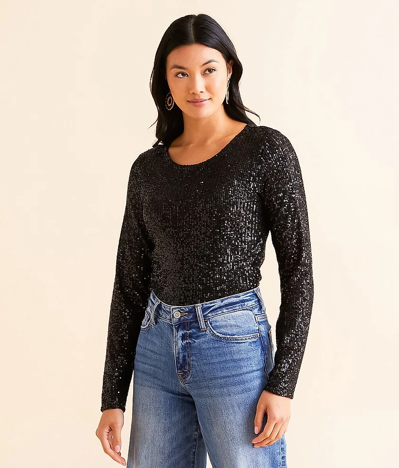 Aurora Sequin Cropped Top