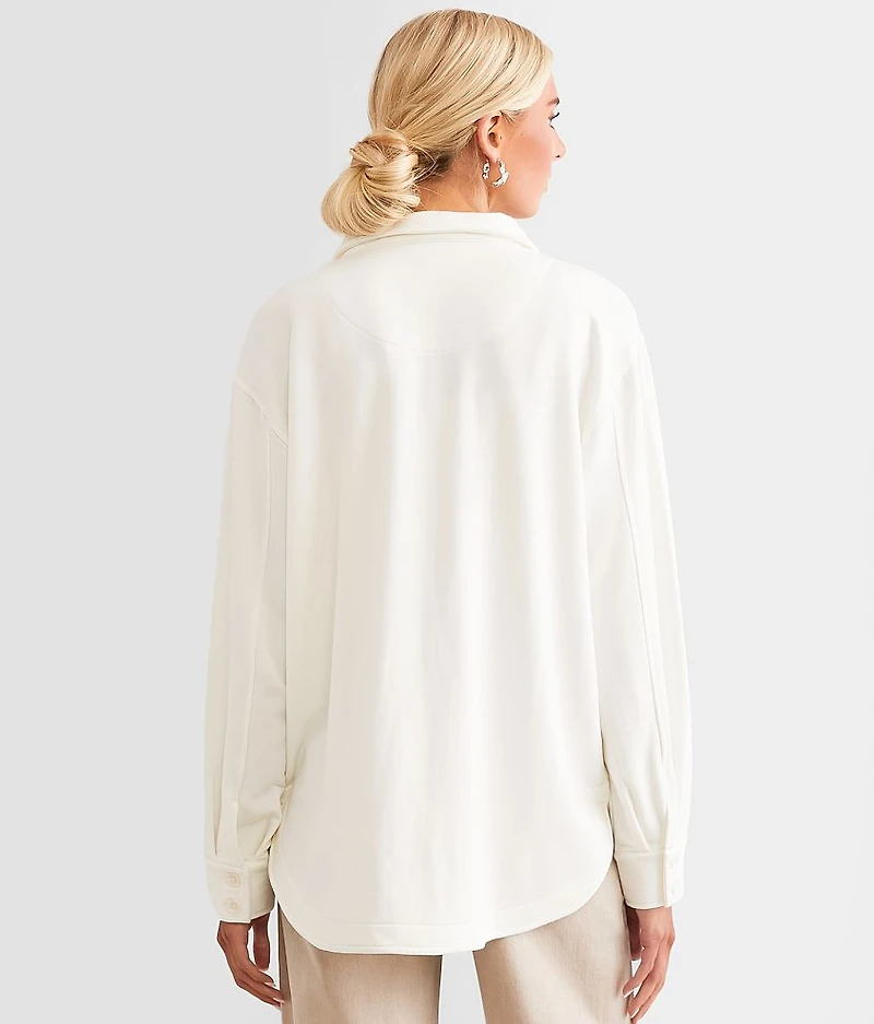 Layover Brushed Knit Shacket