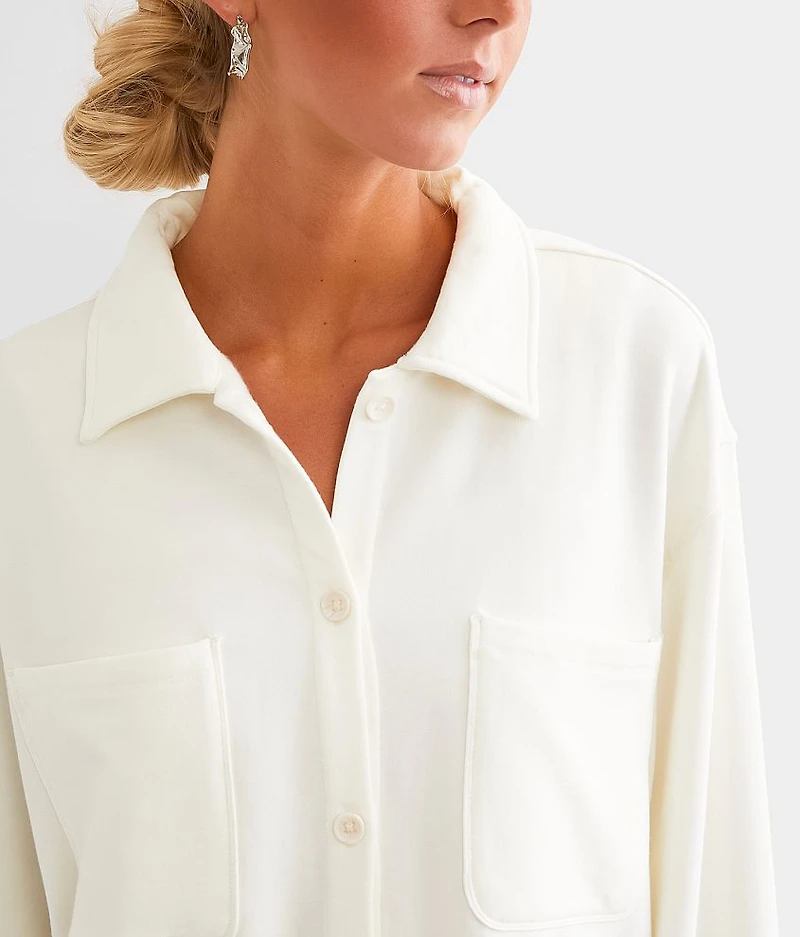 Layover Brushed Knit Shacket