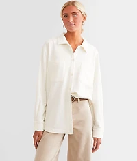 Layover Brushed Knit Shacket