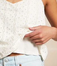 Sylvie Eyelet Cropped Tank Top