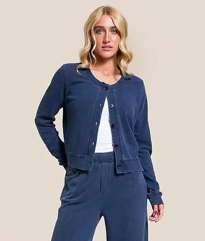 Daily Knit Denim Cardigan