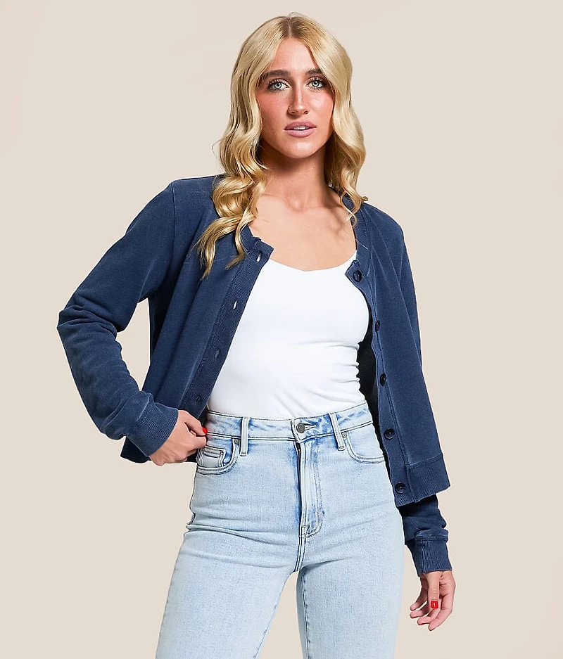 Daily Knit Denim Cardigan
