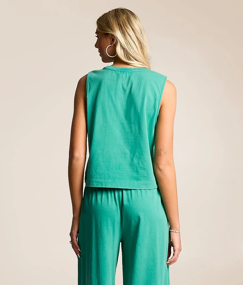 Sloane Jersey Cropped Muscle Tank Top