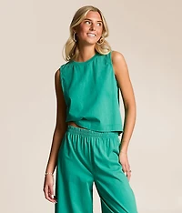 Sloane Jersey Cropped Muscle Tank Top