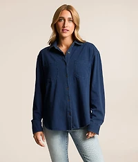 Reese Jersey Denim Shirt