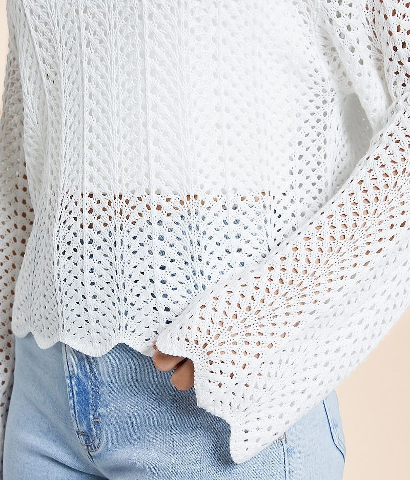 Donovan Crochet Cropped Sweater