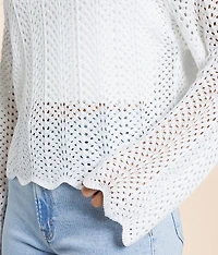 Donovan Crochet Cropped Sweater
