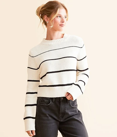 Milan Stripe Cropped Sweater