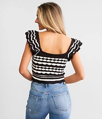 Noella Cropped Sweater Tank Top