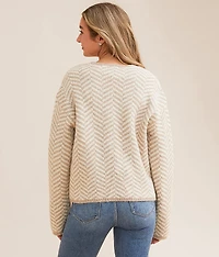 Naomi Herringbone Cardigan Sweater