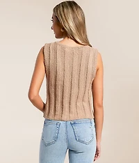 Calan Cropped Sweater Tank Top