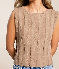 Calan Cropped Sweater Tank Top