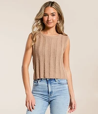 Calan Cropped Sweater Tank Top