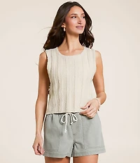 Calan Cropped Sweater Tank Top