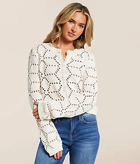 Rosalyn Pointelle Sweater