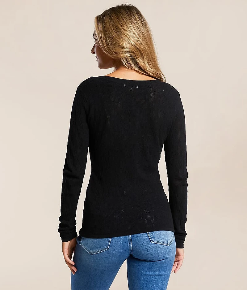 Tibi Floral Mesh Sweater