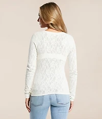 Tibi Floral Mesh Sweater