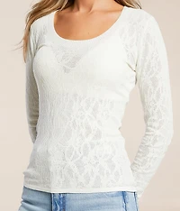 Tibi Floral Mesh Sweater