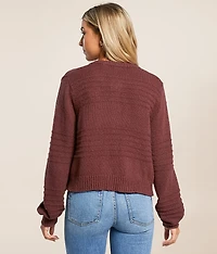 Between The Lines Cropped Cardigan Sweater