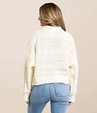 Arctic Cable Cropped Sweater