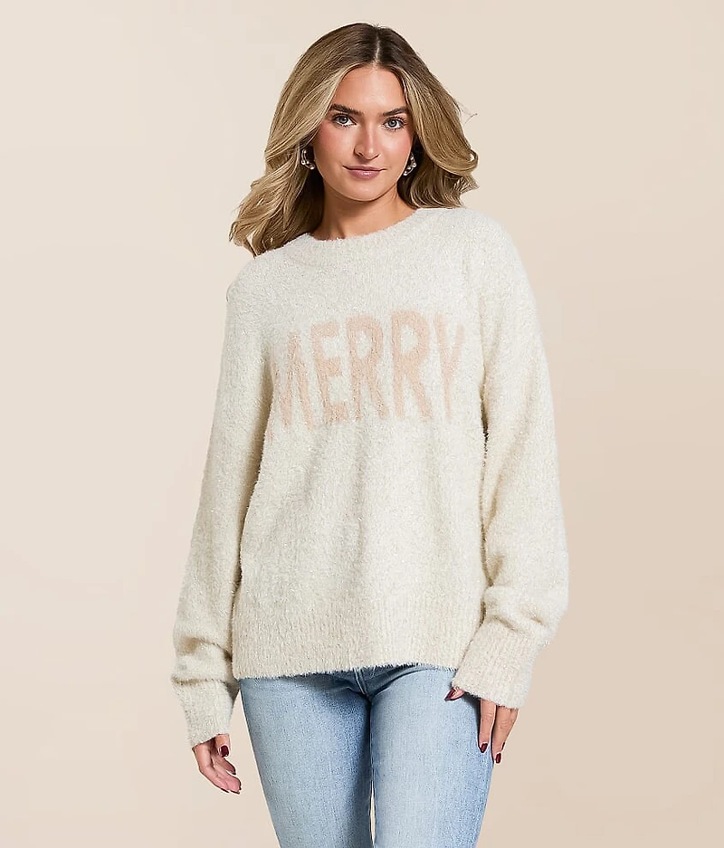 Merry Tinsel Eyelash Sweater