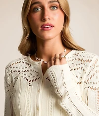 Alycia Crochet Cardigan Sweater