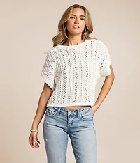 Ballast Crochet Cropped Sweater