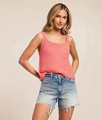 Tate Lace-Up Two Way Sweater Tank Top