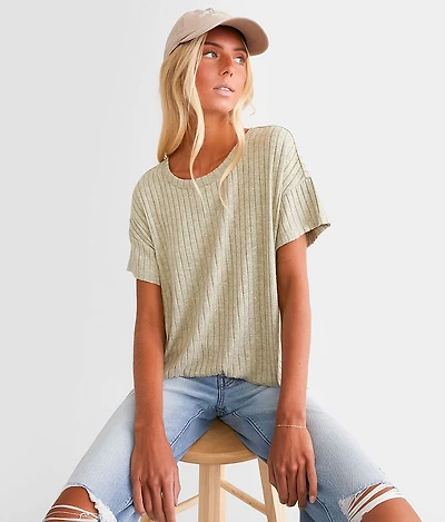 Brushed Rib Knit Top
