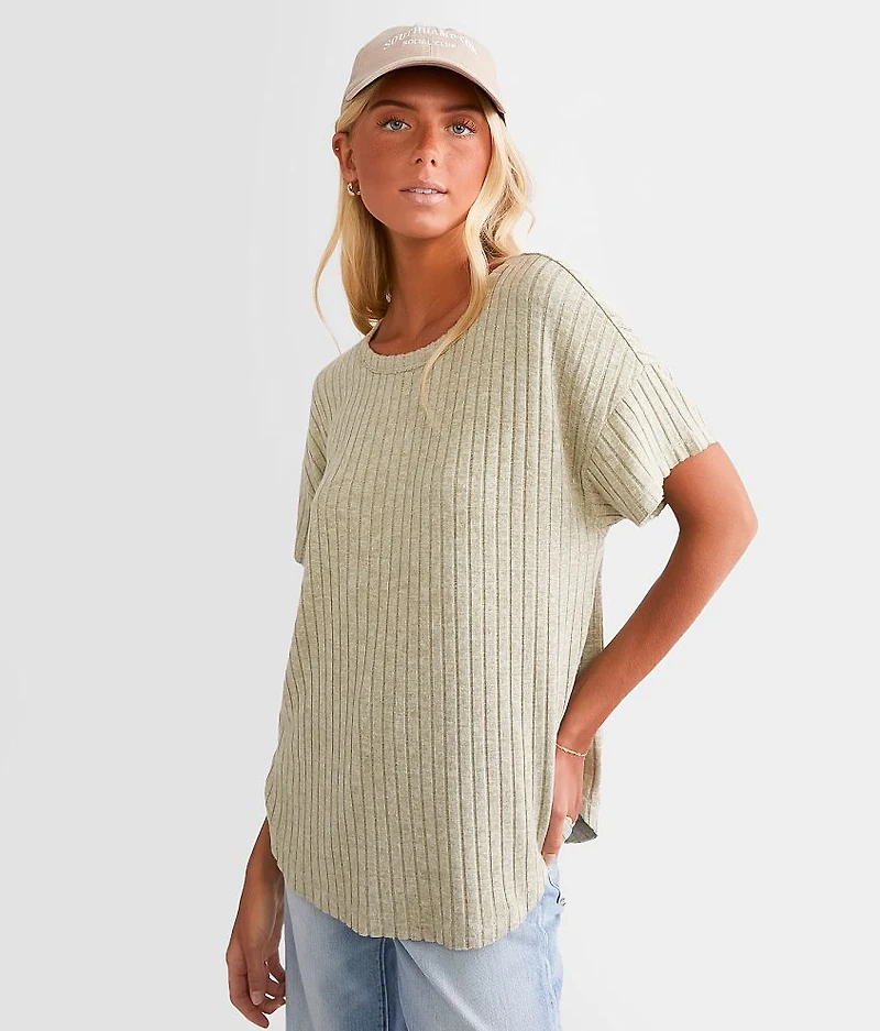 Brushed Rib Knit Top