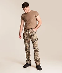 Camo Stacked Flare Stretch Jean